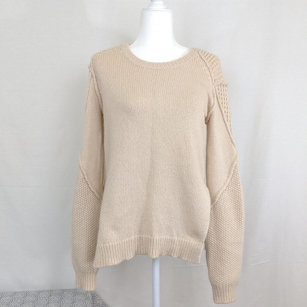 Sam Edelman Chunky Knit Cream Sweater Medium